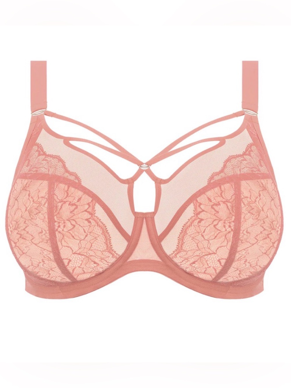 Elomi Brianna Plunge Bra in Dusty Pink US 34J - Picture 2 of 4
